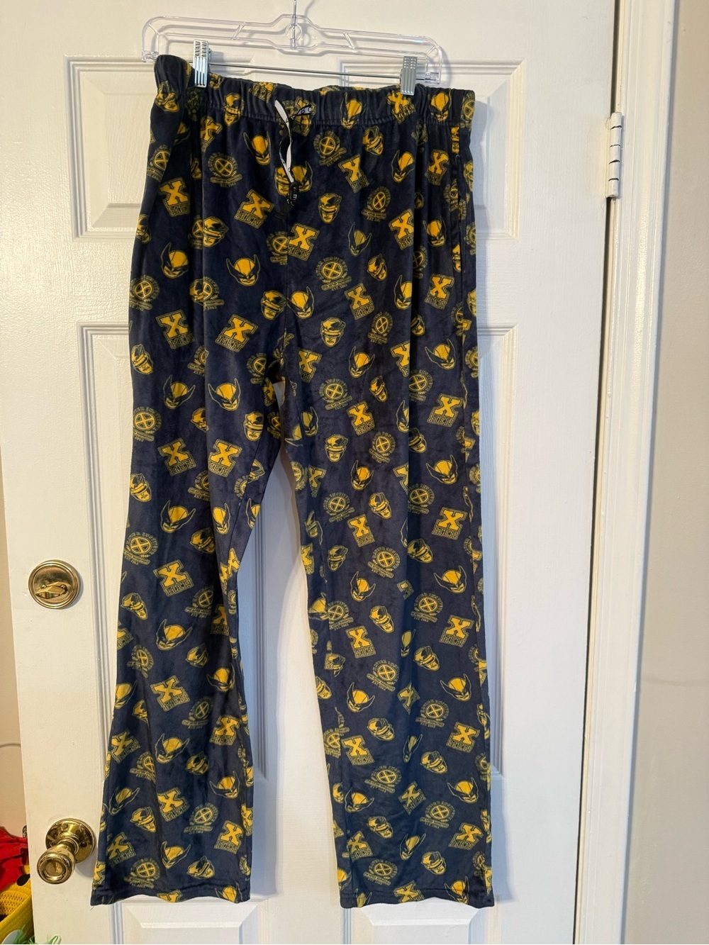 Aeropostale Navy X-men Pajama Pants with Yellow Graphic Print